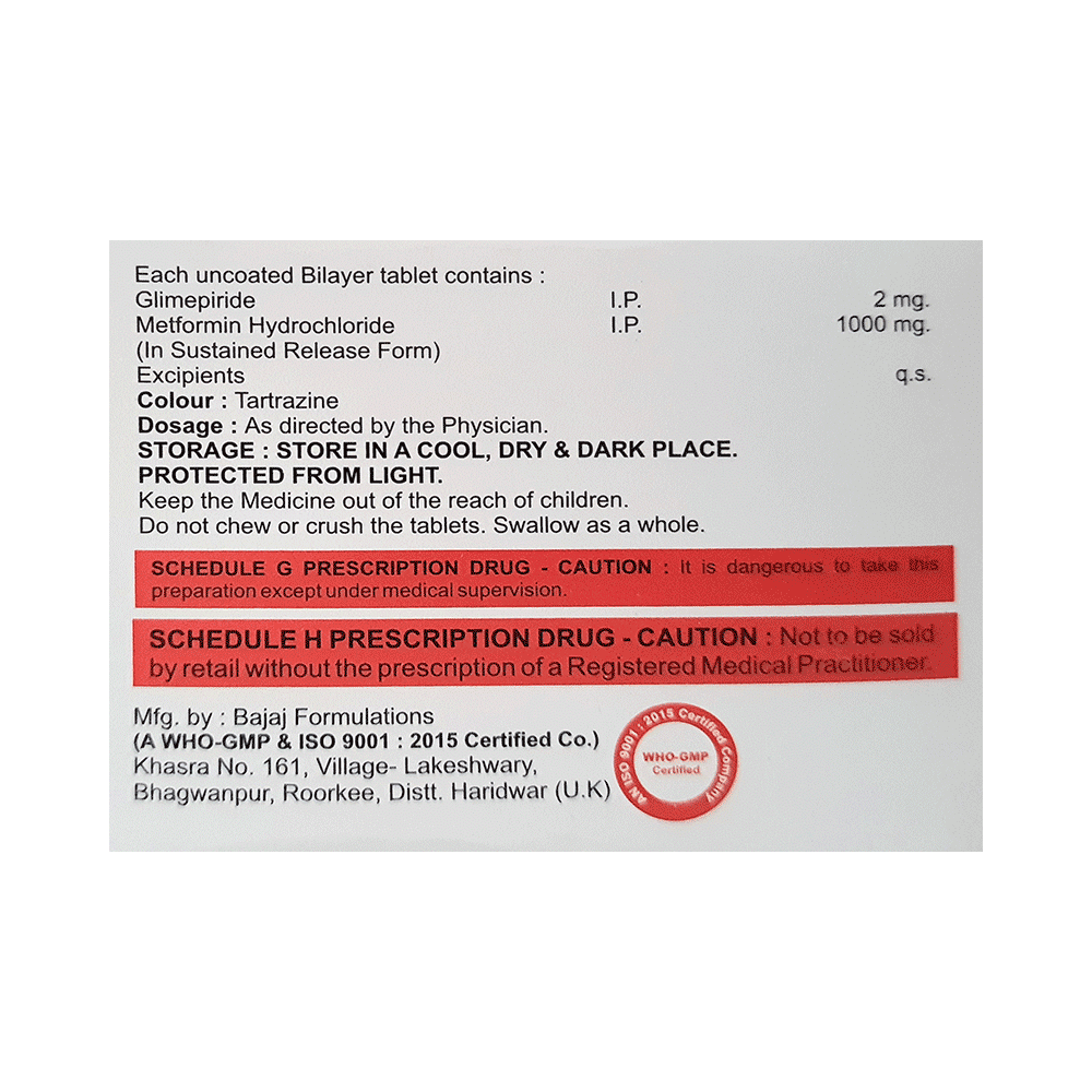 Glimivex-M2 Forte Tablet SR - Image 2
