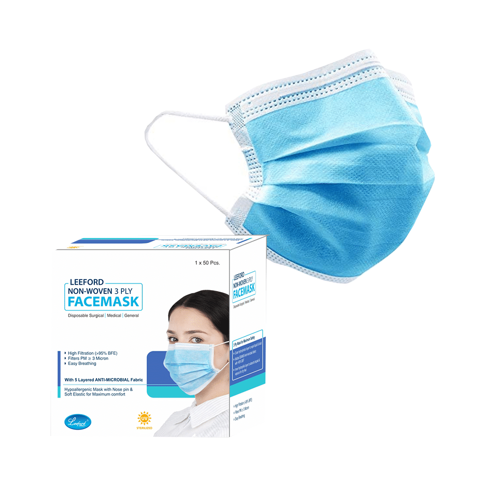 Leeford Non-Woven 3 Ply Facemask with 5 Layered Anti-Microbial Fabric - Image 6
