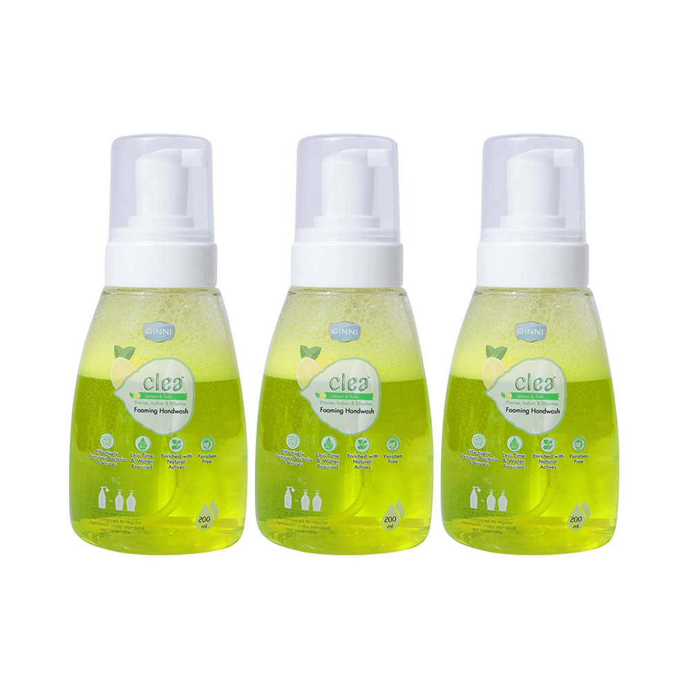 Ginni Clea Foaming Handwash (200ml Each) Lemon & Tulsi - Image 1