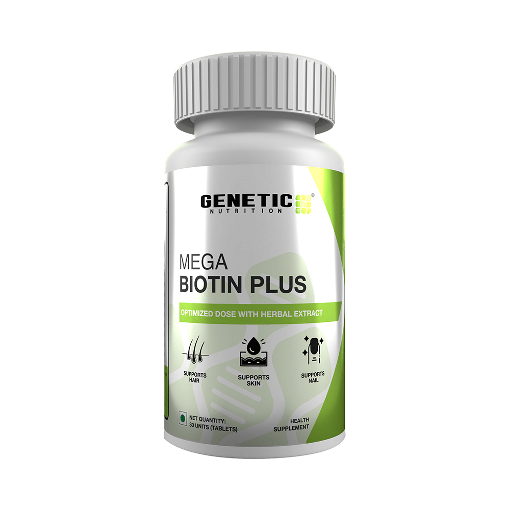 Genetic Nutrition Mega Biotin Plus Tablet - Image 1