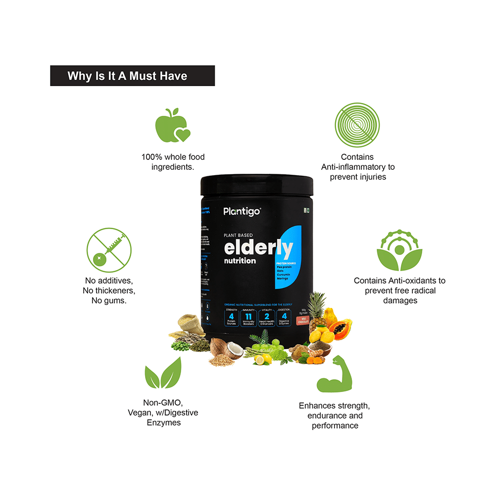 Plantigo Plant Based Elderly Nutrition Milk Chocolate Powder - Image 3