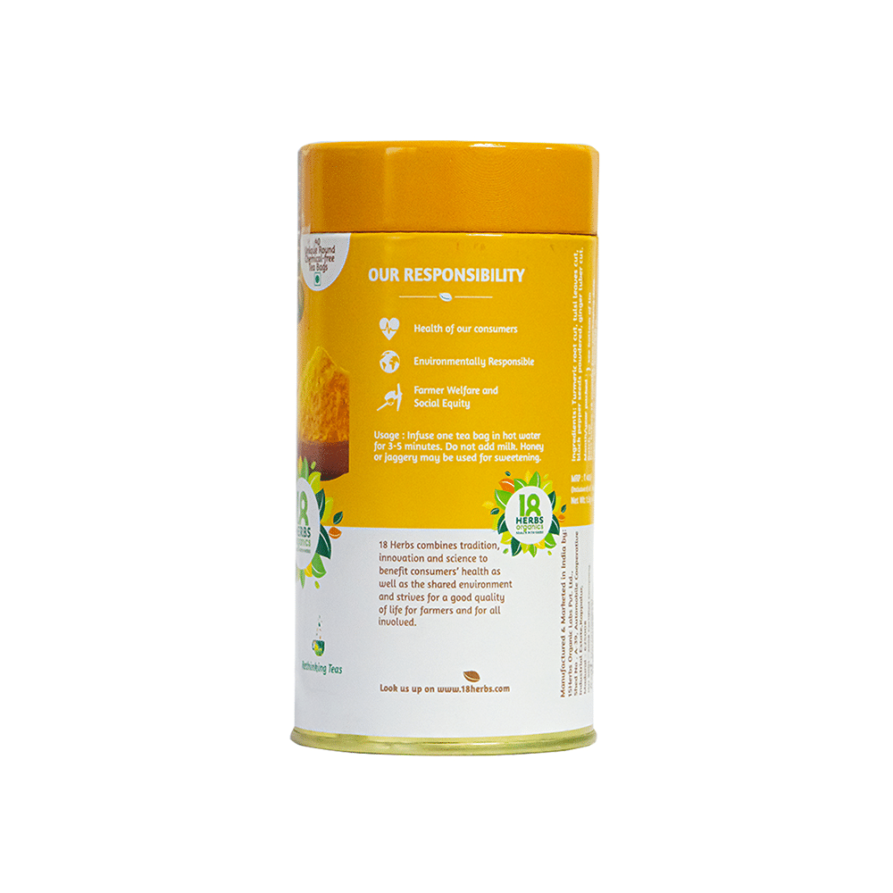 18 Herbs Organics Indian Turmeric Tea Bag (1.5gm Each) - Image 2