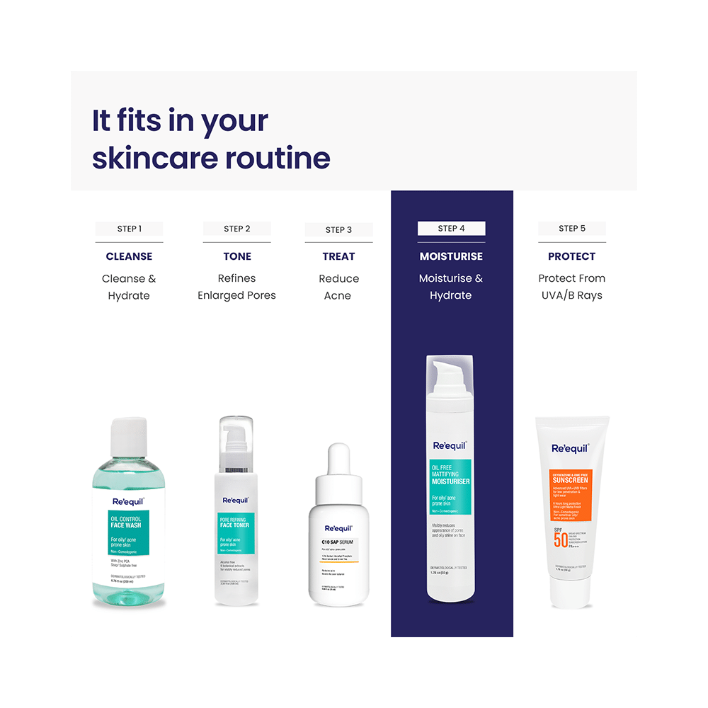 Re'equil Oil Free Mattifying Moisturiser - Image 10