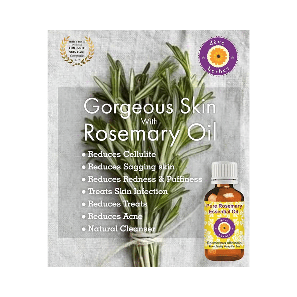Deve Herbes Pure Rosemary Essential Oil with Dropper - Image 5