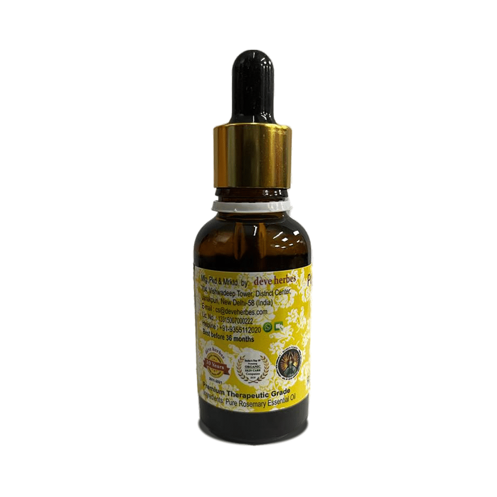 Deve Herbes Pure Rosemary Essential Oil with Dropper - Image 2