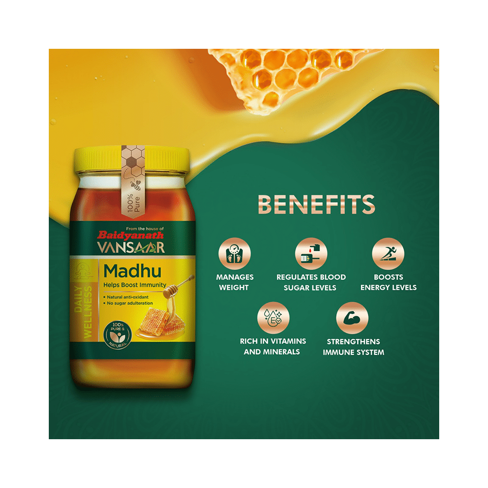 Vansaar Madhu with Natural Antioxidant for Immunity | No Sugar Adulteration - Image 4