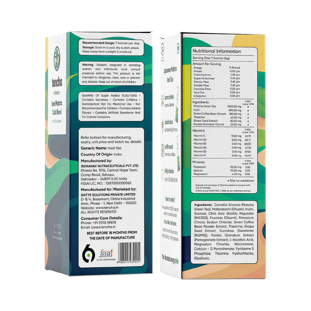 Tencha Blends Iced Matcha Cold Blend Sachet (5 Each) - Image 7