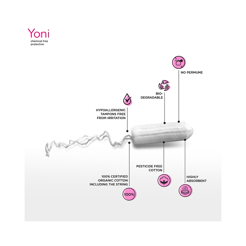 Yoni Organic Cotton Tampons Medium - Image 5