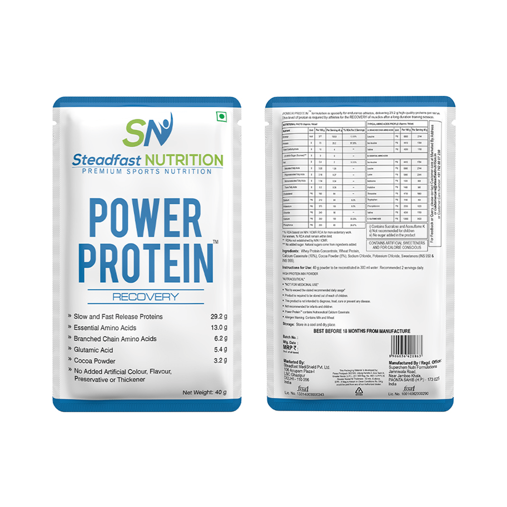 Steadfast Nutrition Power Protein Recovery Sachet (40gm Each) - Image 3