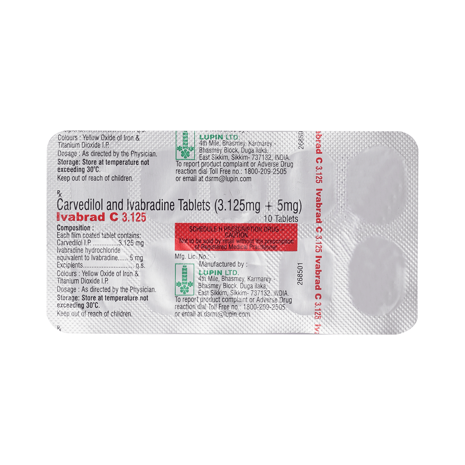 Ivabrad C 3.125mg/5mg Tablet - Image 3