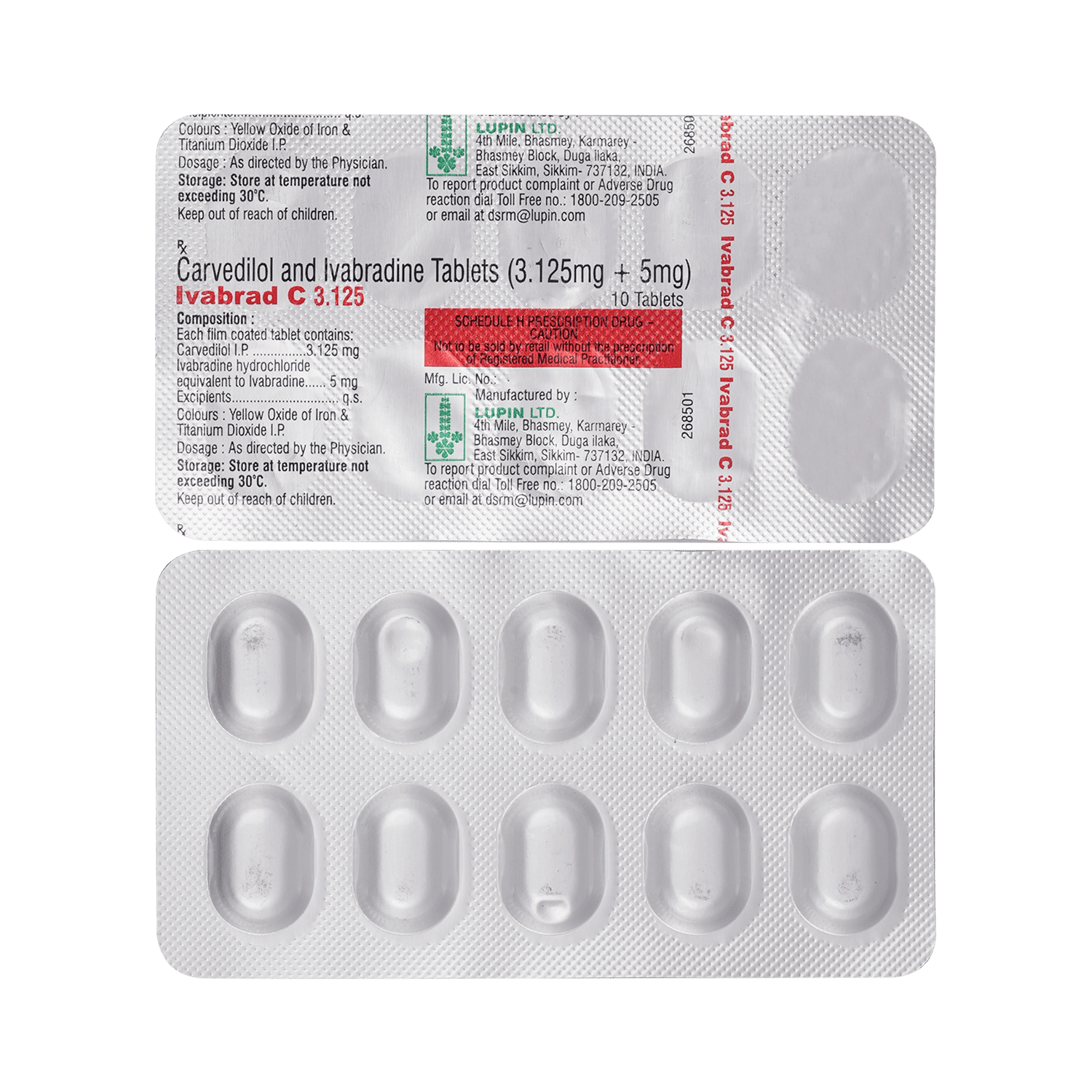 Ivabrad C 3.125mg/5mg Tablet - Image 1