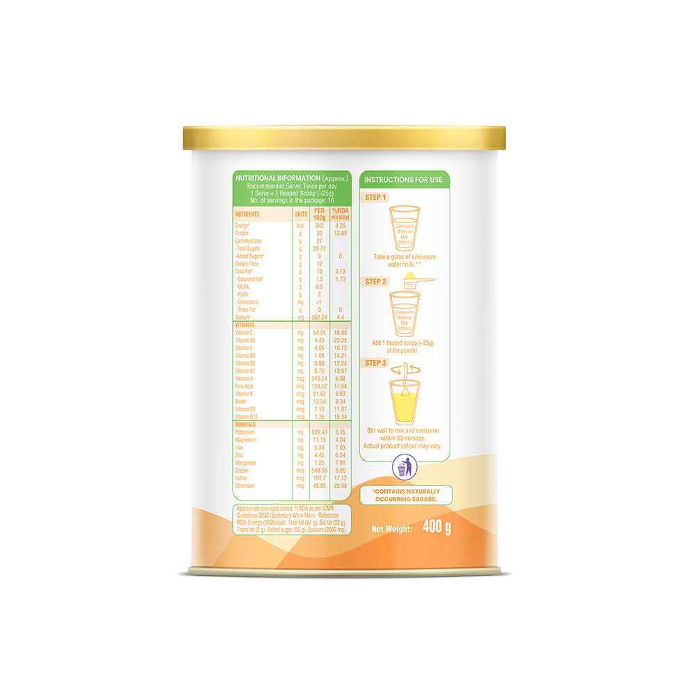 Dr Reddy's CeleHealth Nutritional Drink Low Glycemic Index, No Added Sugars Saffron and Cardamom - Image 2