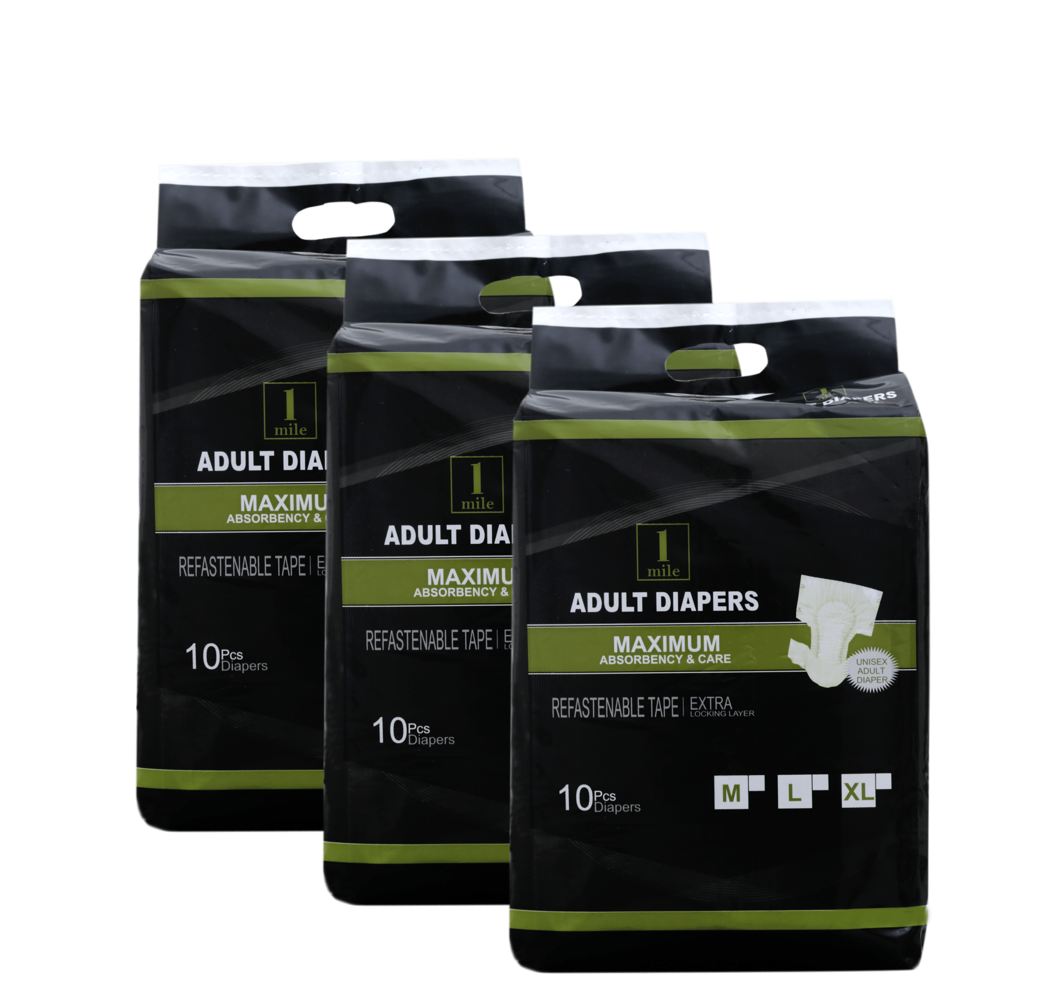 1Mile Adult Diaper Medium - Image 3