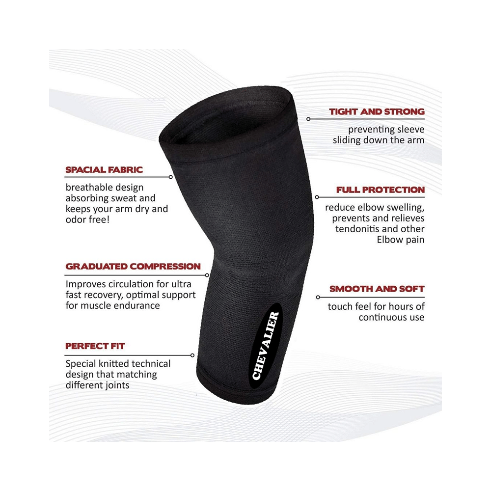 Chevalier Elbow Sleeves Support Large Black - Image 2