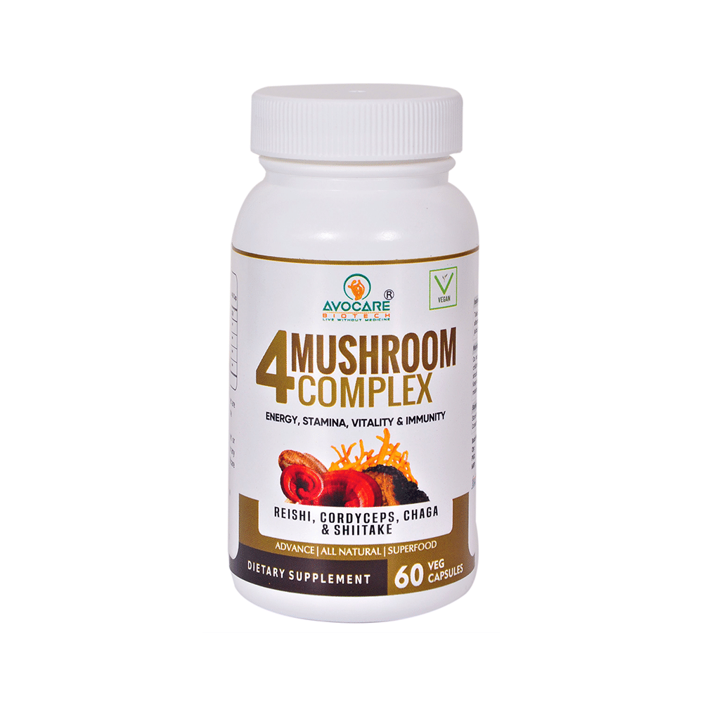 Avocare Biotech 4 Mushroom Complex Veg Capsule