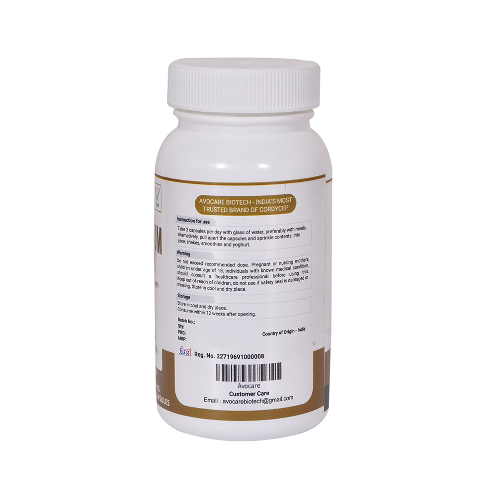 Avocare Biotech 4 Mushroom Complex Veg Capsule - Image 2