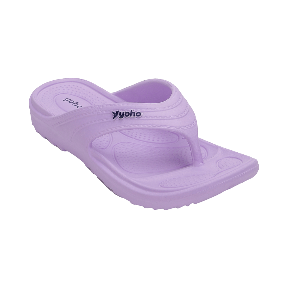 Yoho Lifestyle Acupressure Flip Flops for Women Pastel Lavender 5 - Image 3