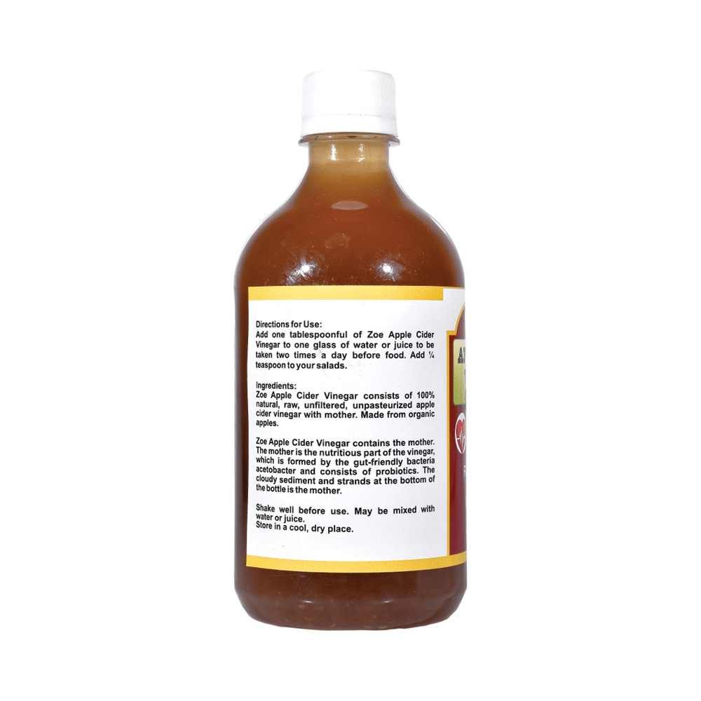 Zoe Apple Cider Vinegar Blended with Mother Unfiltered Unpasteurized - Image 2