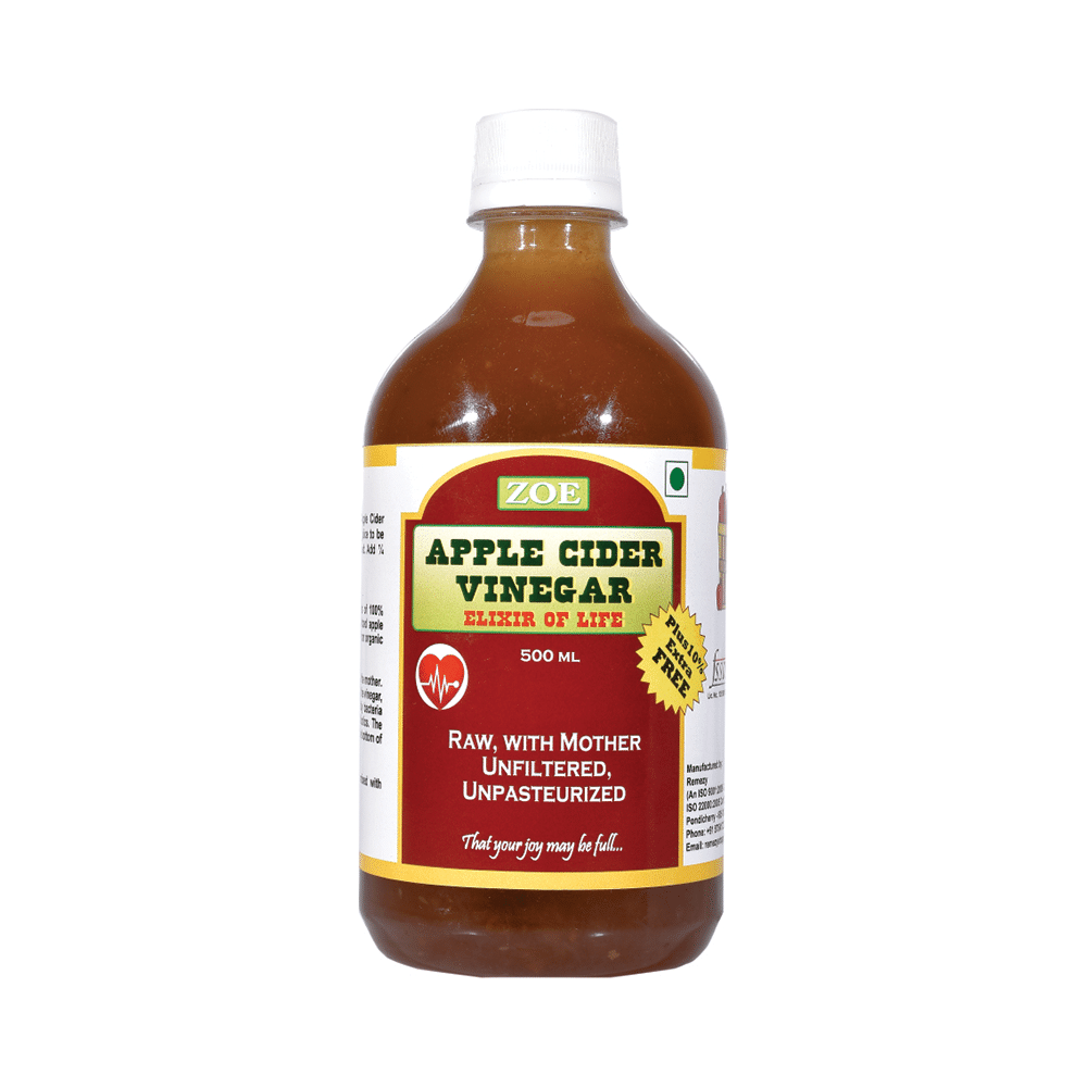Zoe Apple Cider Vinegar Blended with Mother Unfiltered Unpasteurized