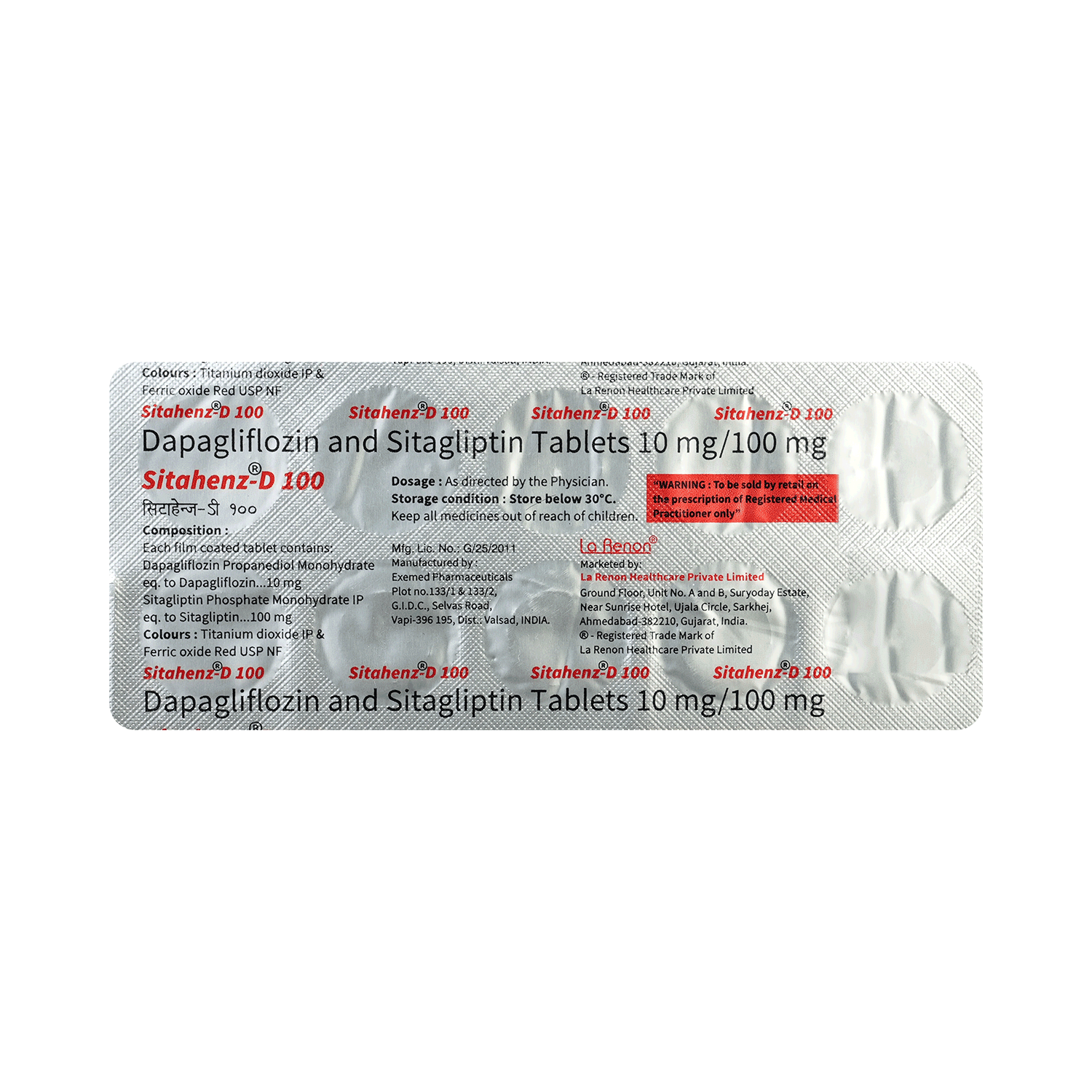 Sitahenz-D 100 Tablet - Image 5