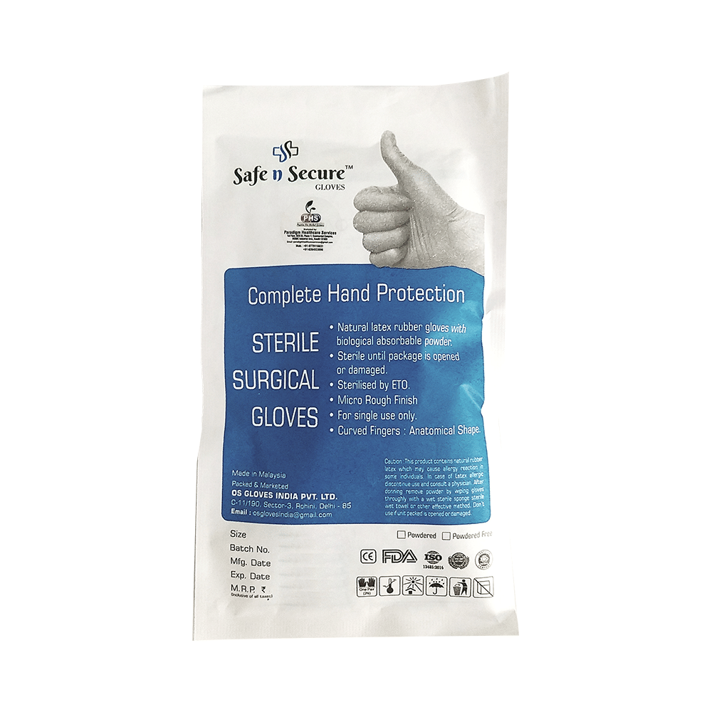 Safe n Secure Sterile Surgical Glove 7.5 White - Image 4