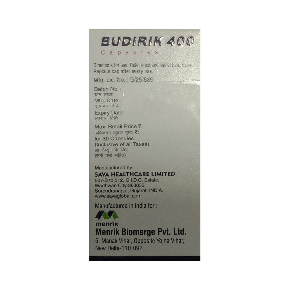 Budirik 400 Capsule - Image 3