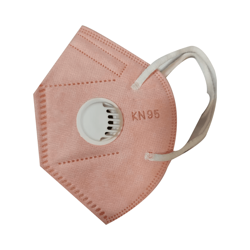 V-Cure KN95 Mask with Valve Peach - Image 2