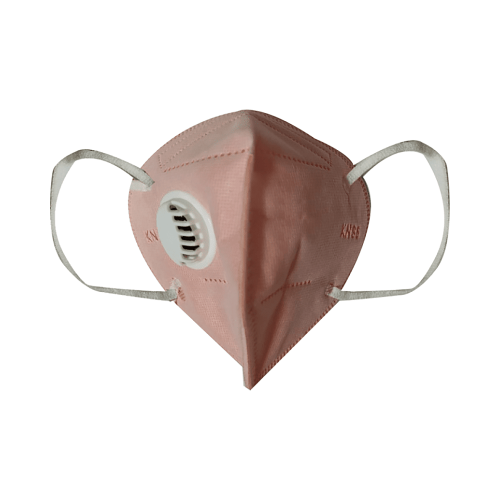 V-Cure KN95 Mask with Valve Peach - Image 1