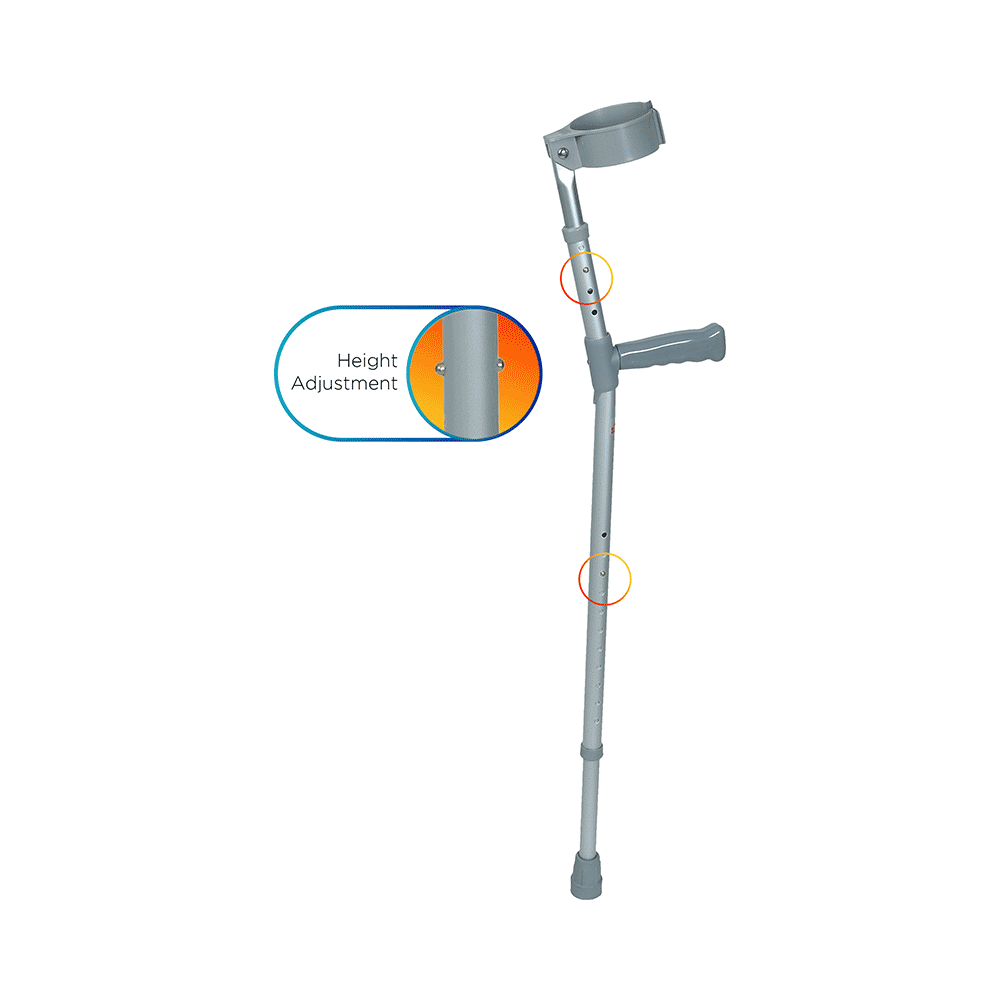 Sunbeam Double Adjustable Elbow Crutch with Standard Handle - Image 3