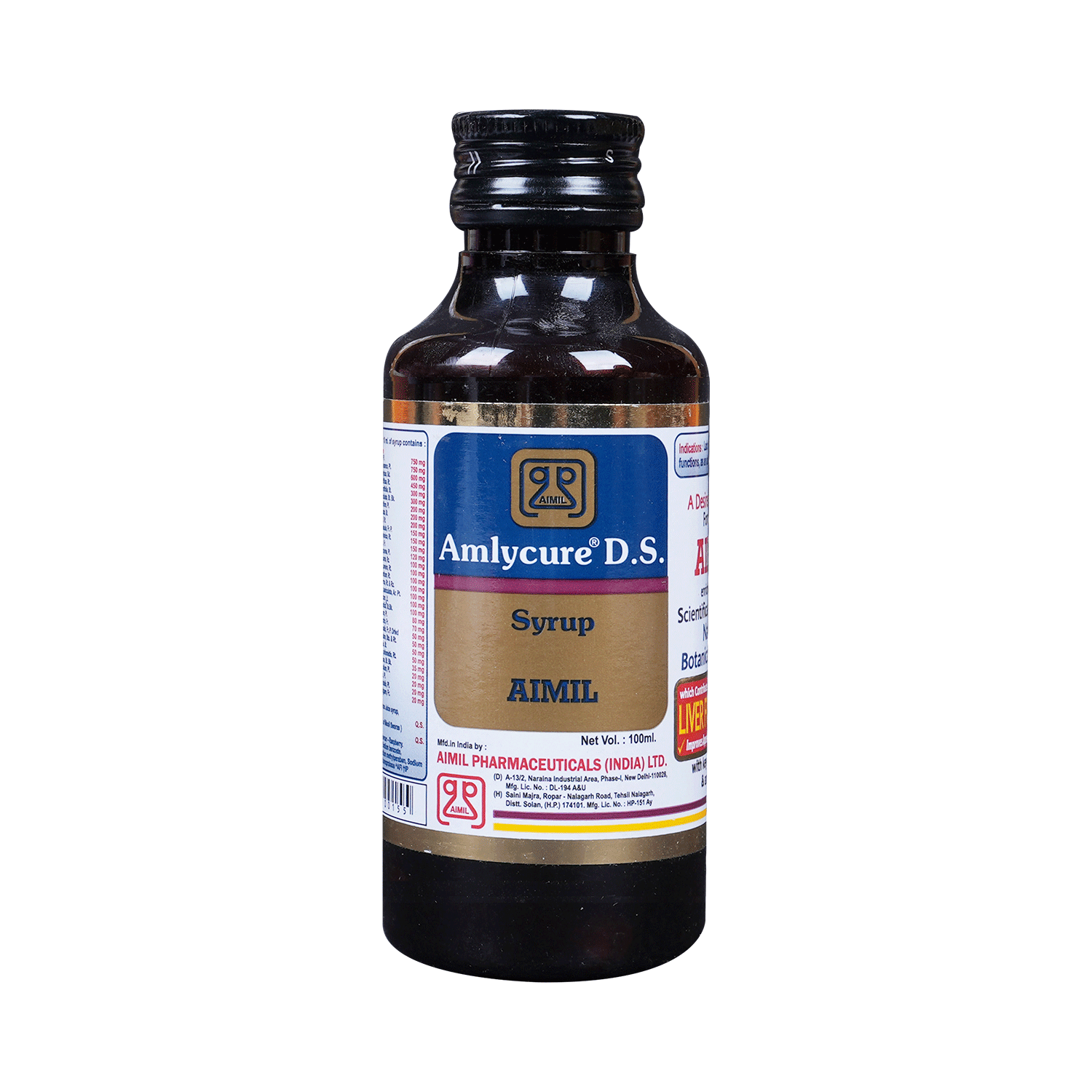 Aimil Amlycure DS Syrup | Supports Digestion, Metabolism & Liver Health | Ayurvedic Formula