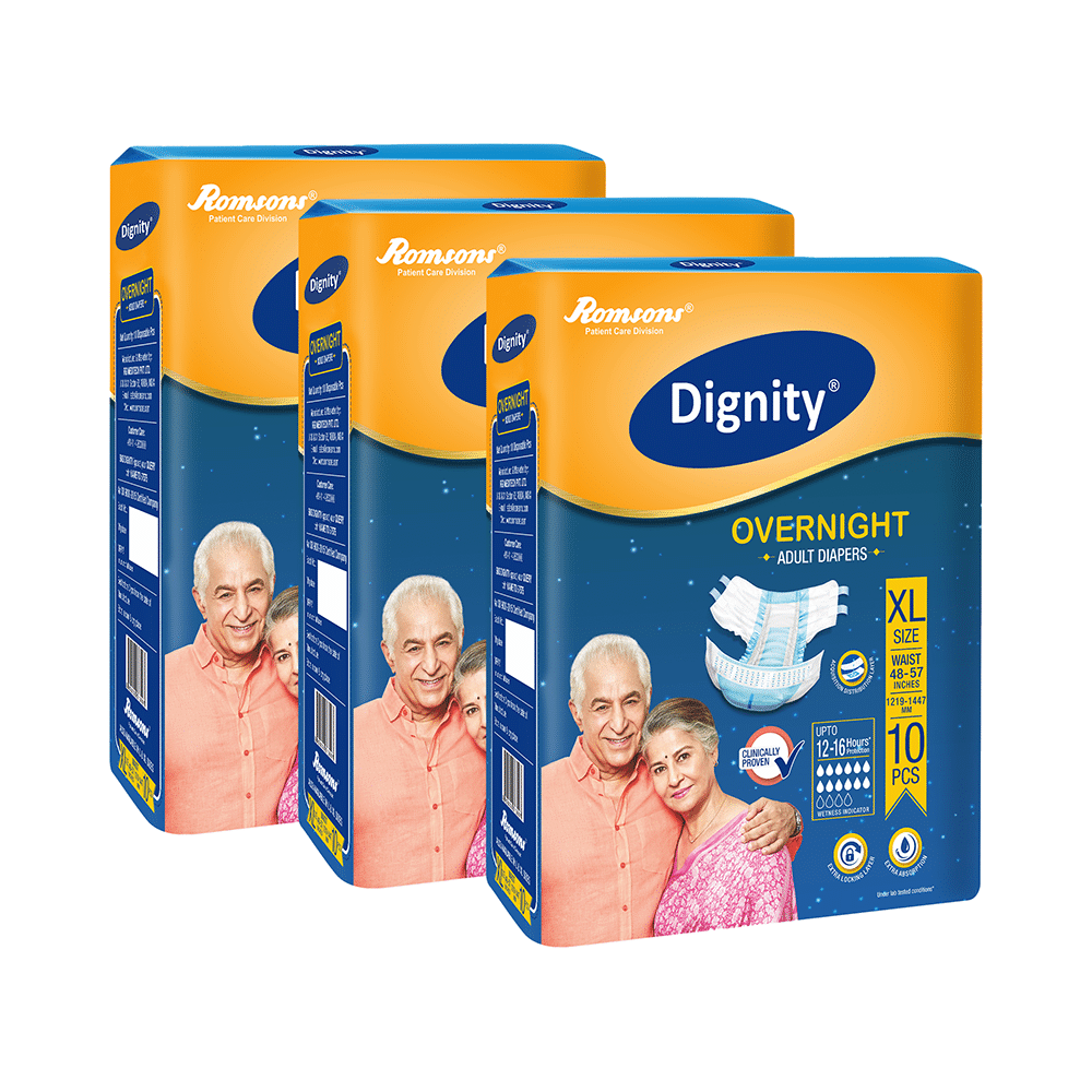 Dignity Overnight Adult Diaper (10 Each) XL - Image 1