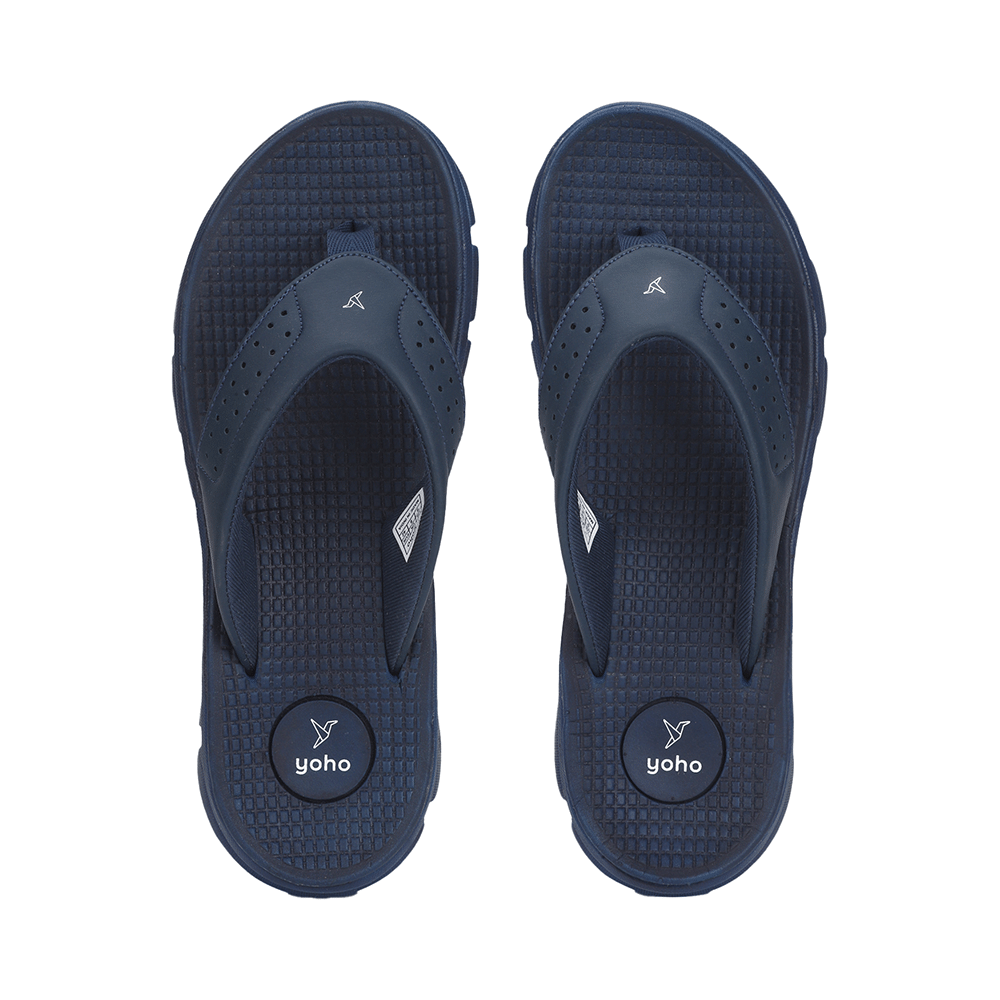 Yoho Lifestyle Extra Soft Comfortable and Anti Skid Slippers for Men with Arch Support Blue 8 - Image 1