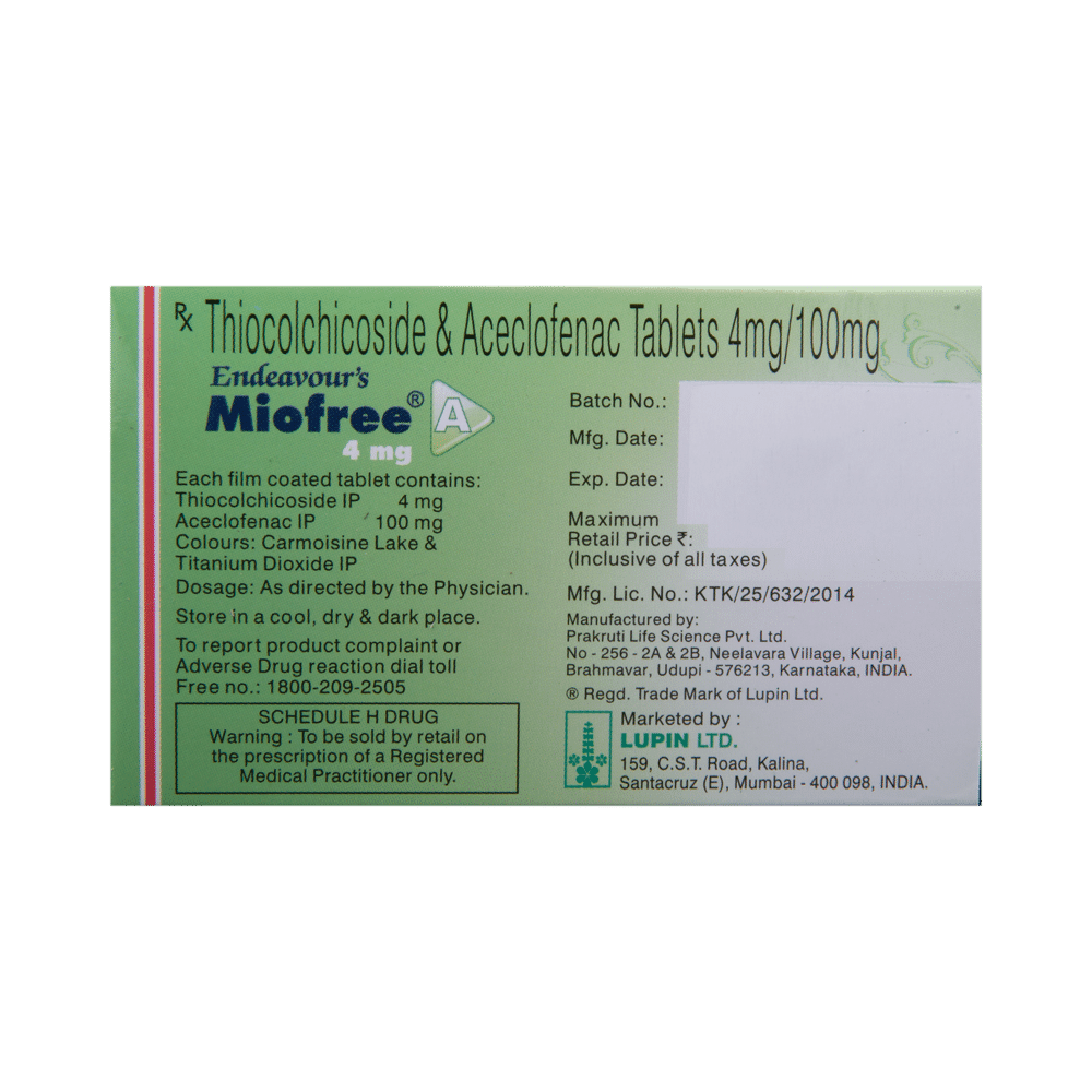 Miofree A 4mg Tablet - Image 3