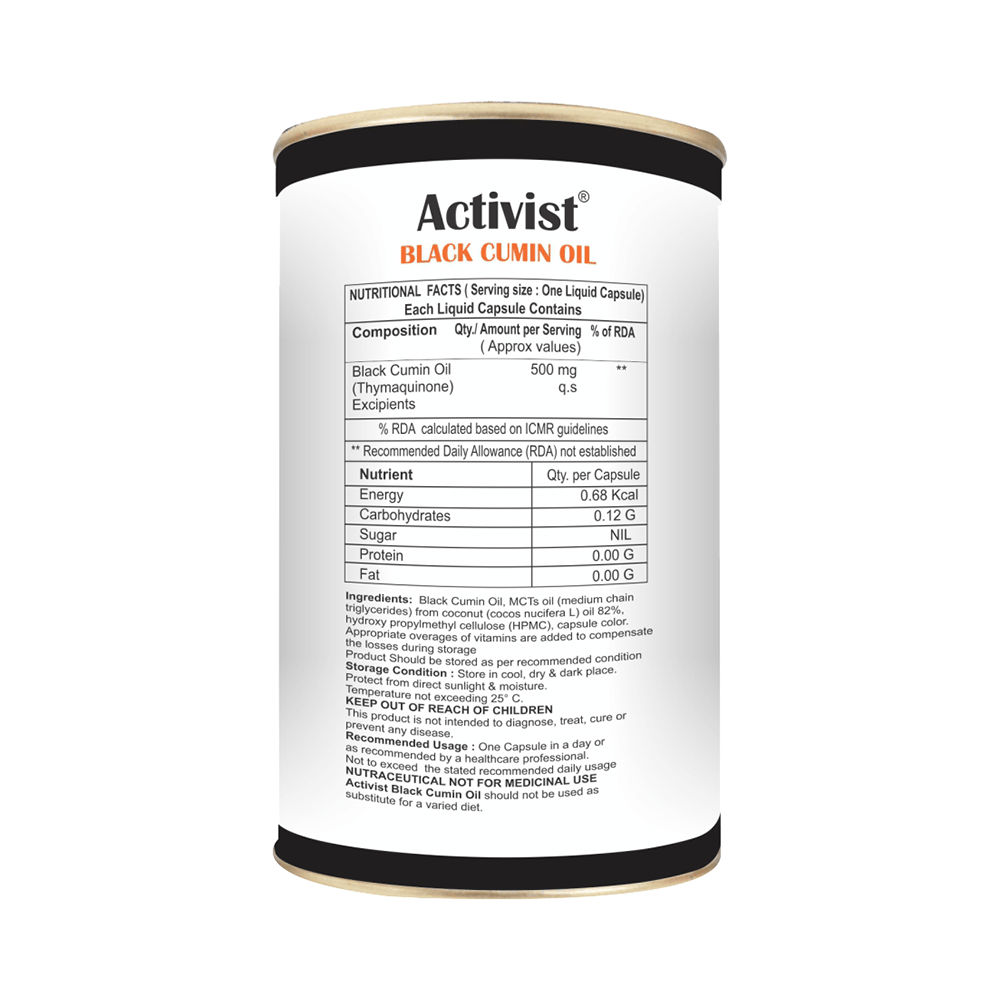 Activist Black Cumin Oil Liquid Capsule - Image 4