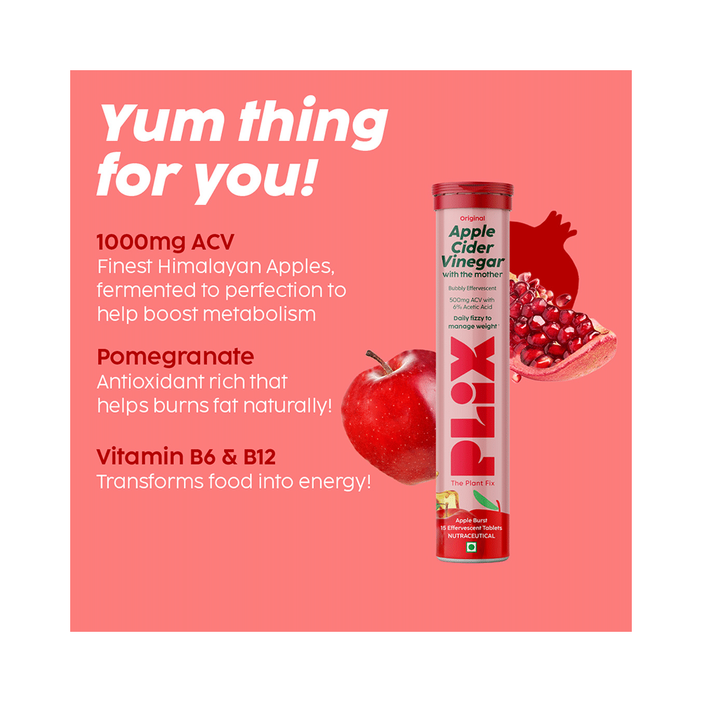 Plix Apple Cider Vinegar ACV with the Mother | Effervescent Tablet for Weight Management - Image 8