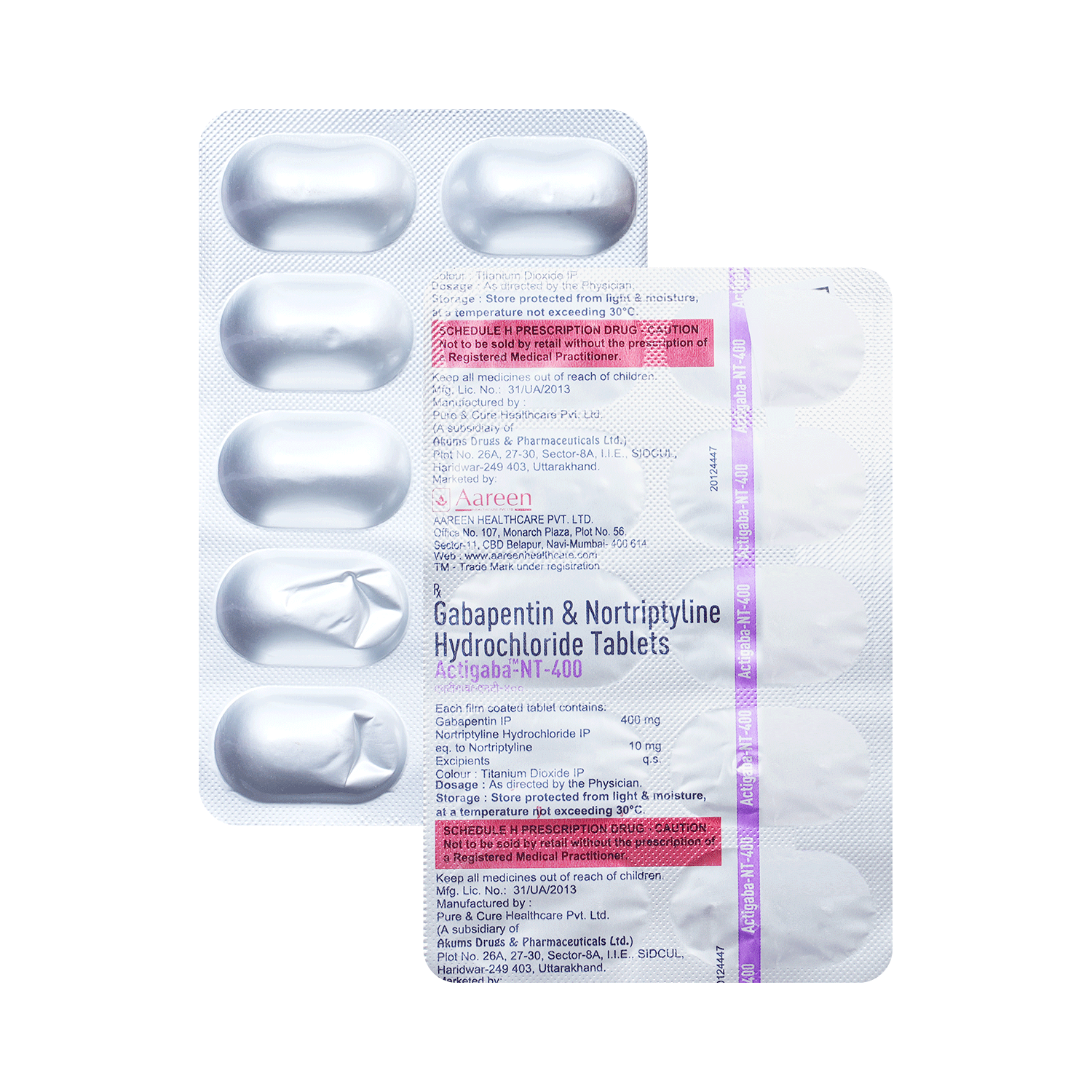 Actigaba NT 400mg/10mg Tablet - Image 1