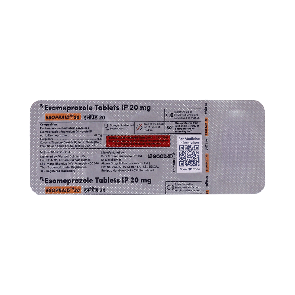 Esopraid 20 Tablet - Image 3