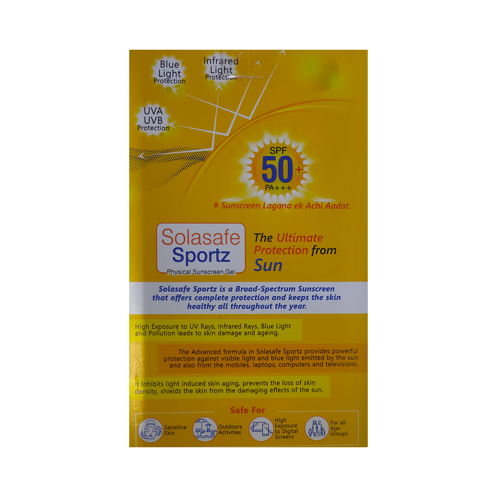 Solasafe Sportz Physical Sunscreen Gel SPF 50+ - Image 4