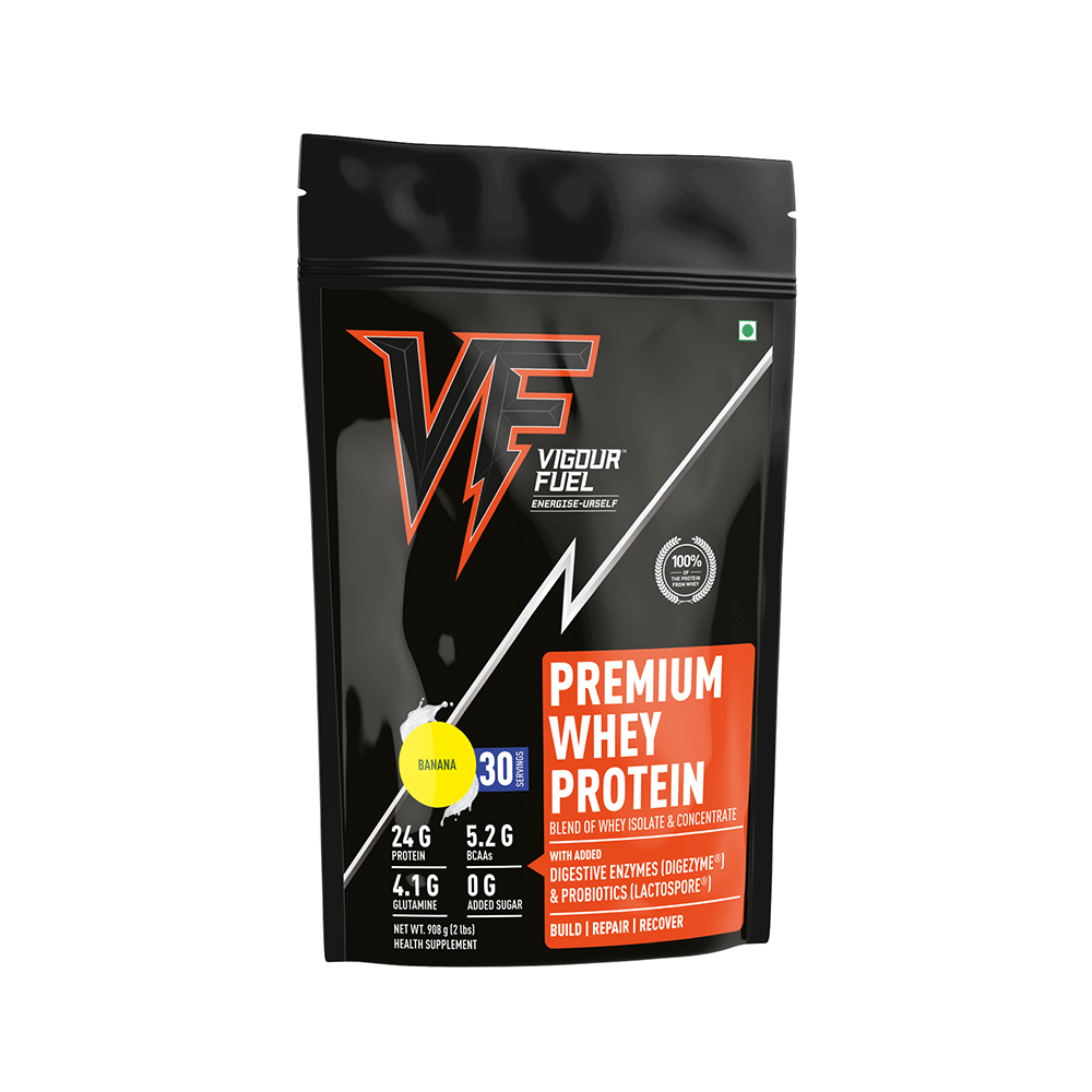 Vigour Fuel 100% Pure Whey Protein Premium Banana Smoothie - Image 1
