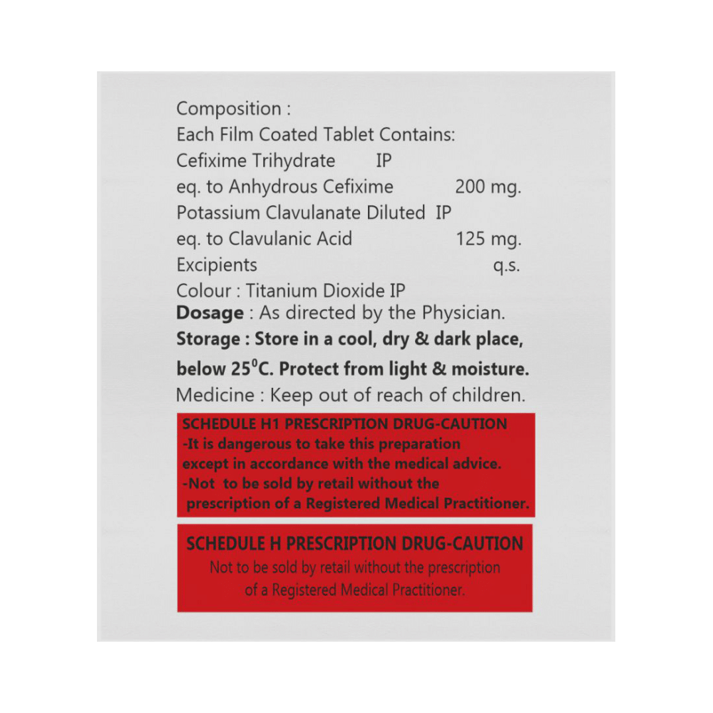 Yepcef CV 200mg/125mg Tablet - Image 2