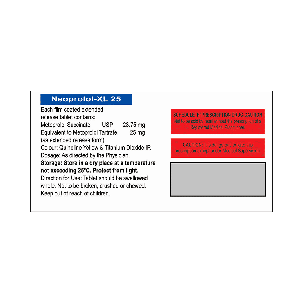 Neoprolol-XL 25 Tablet - Image 2