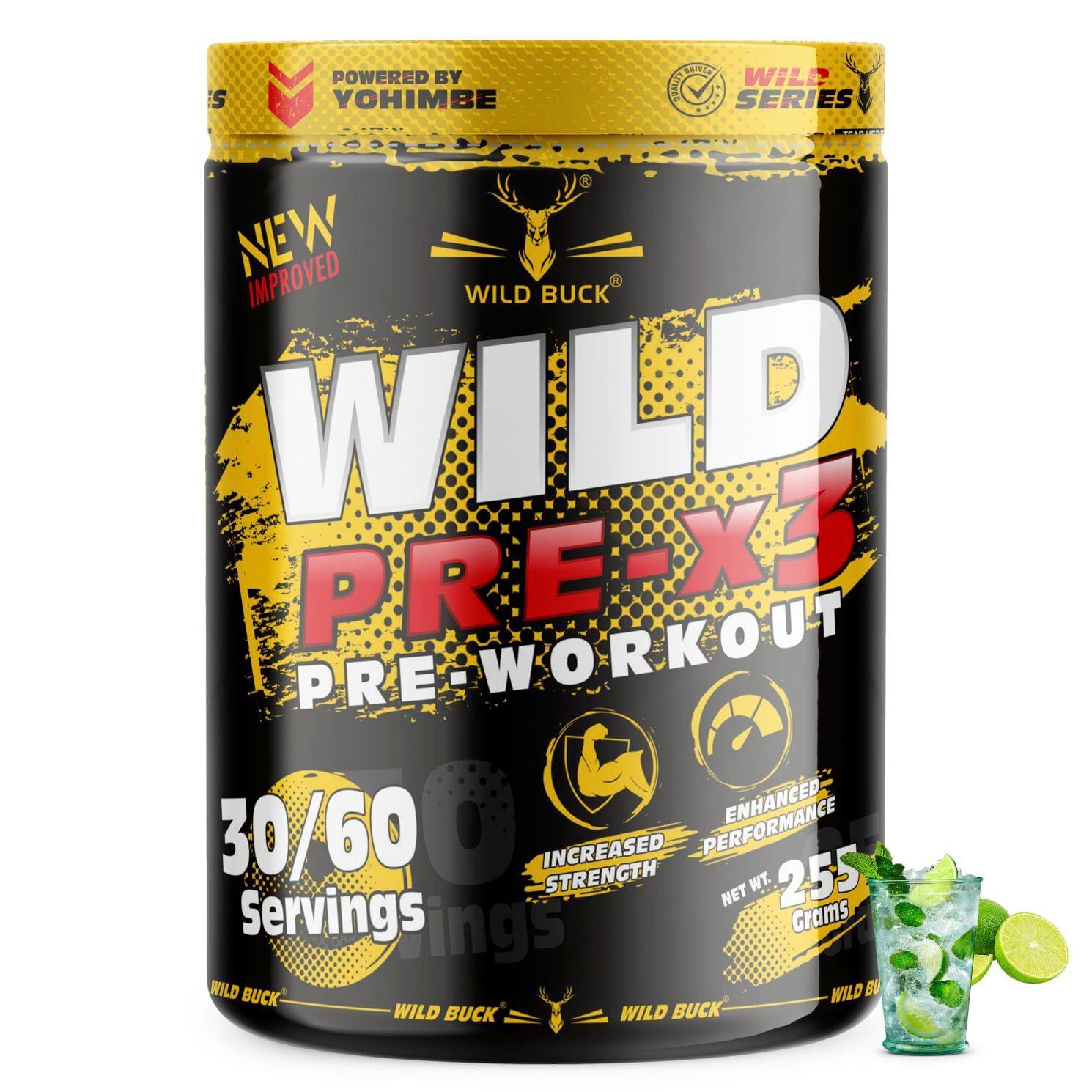Wild Buck Wild Pre-X3 Pre-Workout Virgin Mojito - Image 1