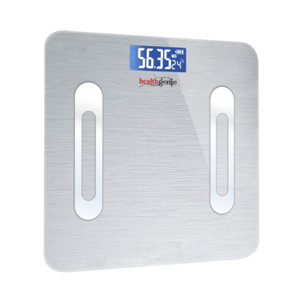 Healthgenie Smart Bluetooth Weight Machine with Fitness Mobile App Metallic Shine