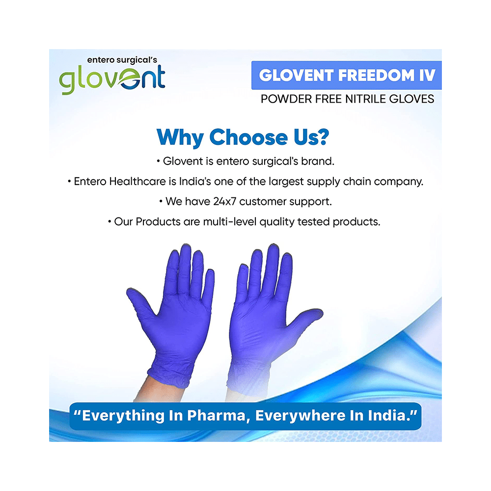 Glovent Nitrile Examination Gloves Powder Free Small - Image 5