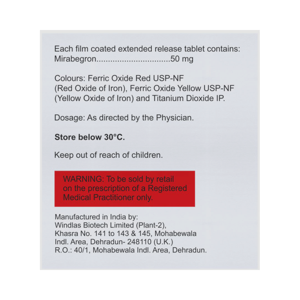 Mirahype 50mg Tablet ER - Image 2