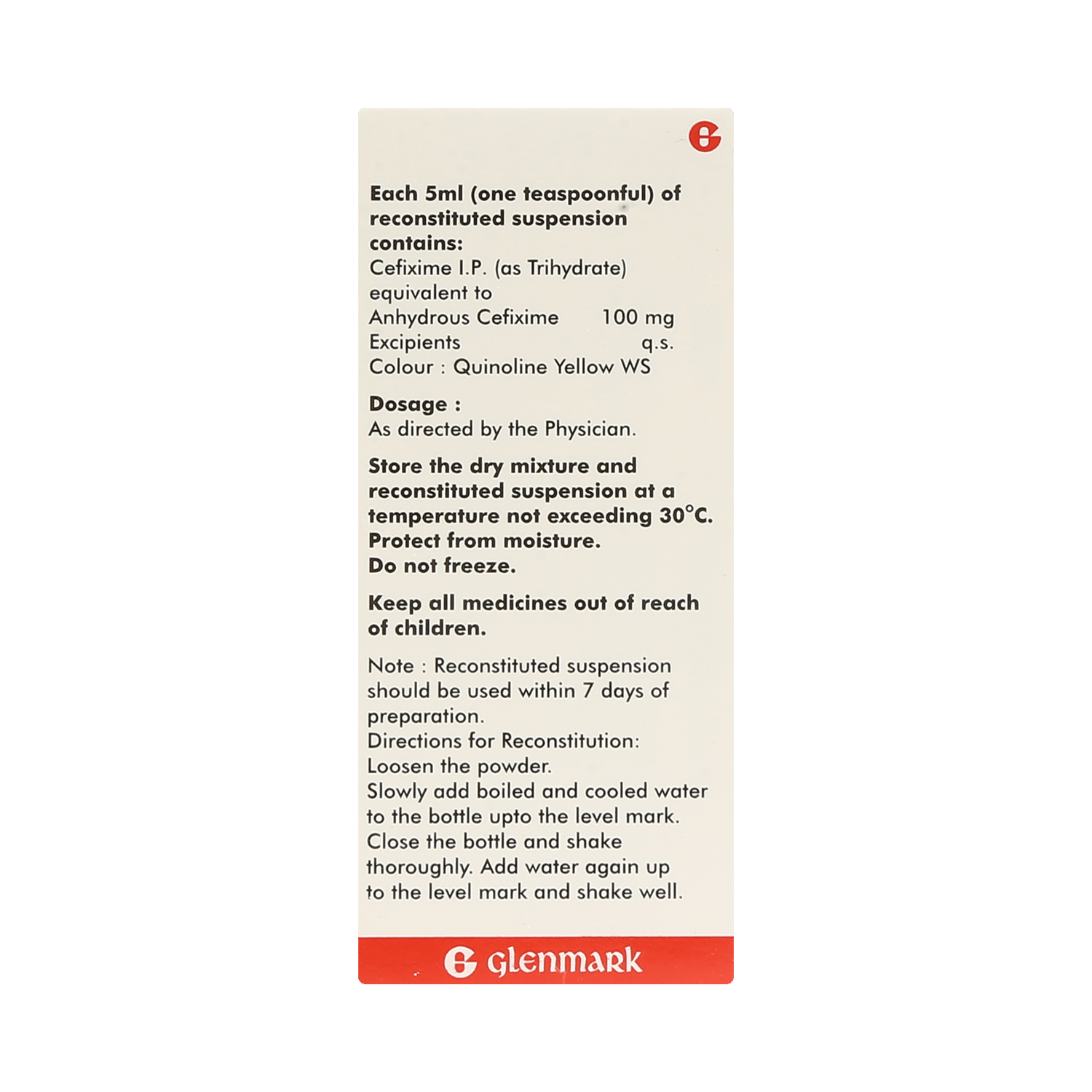 Cefaglen Forte 100mg Dry Syrup - Image 4