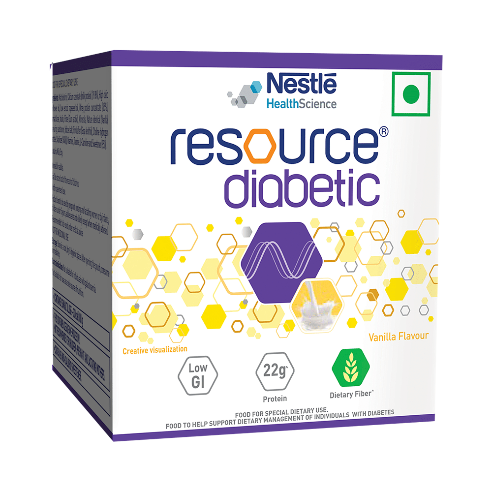 Nestle Resource Diabetic Sachet (50gm Each) with Protein & Fibre | Flavour Vanilla