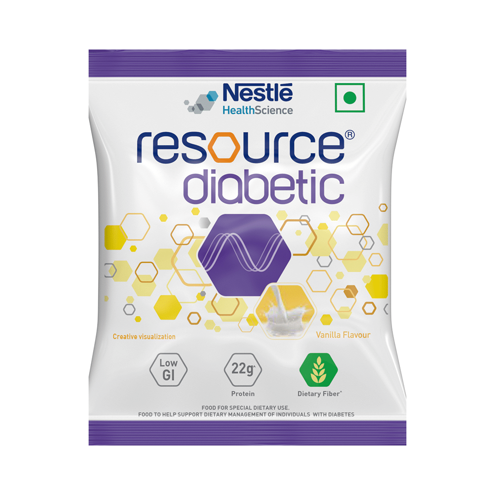 Nestle Resource Diabetic Sachet (50gm Each) with Protein & Fibre | Flavour Vanilla - Image 3