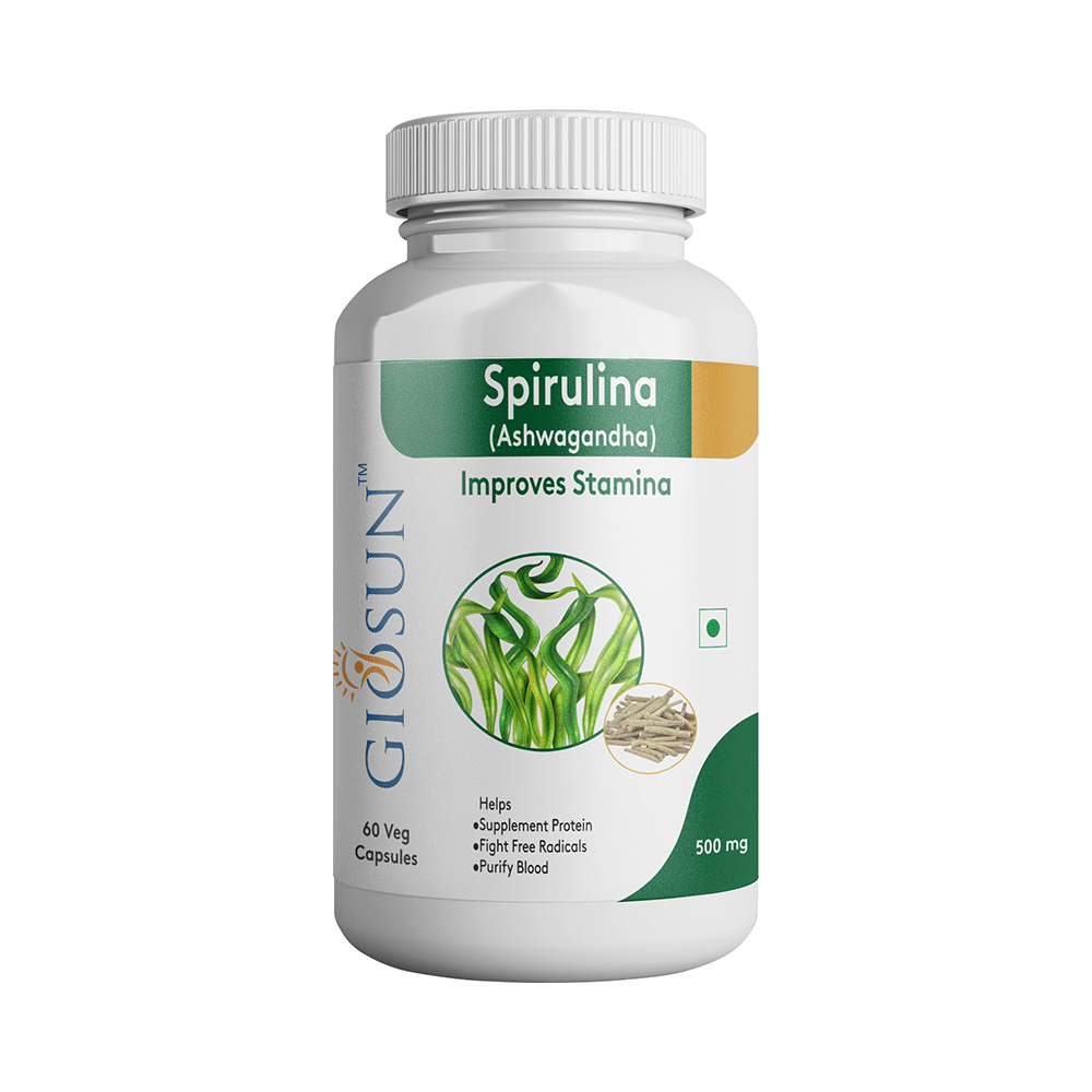 Giosun Spurulina (Ashwagandha) 500mg Veg Capsule