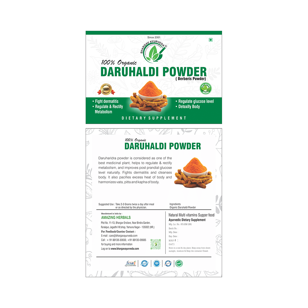 Dr.Bhargav’s Daruhaldi(Berberis) Powder (100gm Each) - Image 4